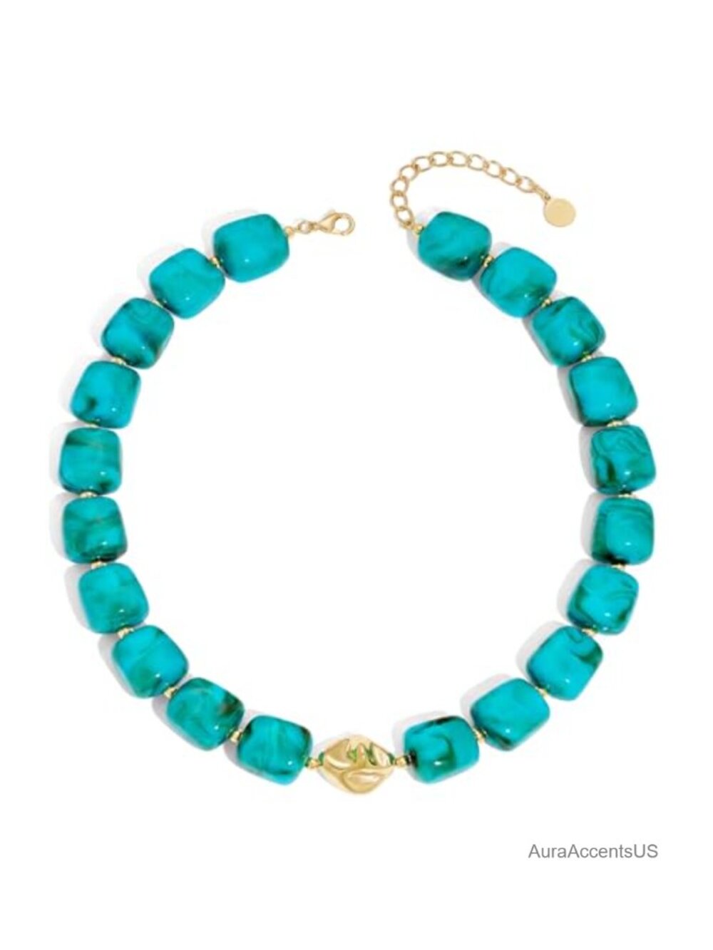 Boho Chunky Resin Beaded Necklace Statement Choker Summer Beach Jewelry